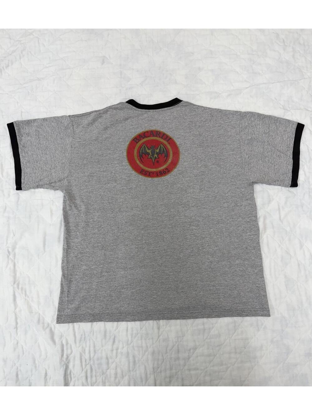 Vintage Bacardi Rum Ringer T-Shirt - Picture 5 of 6